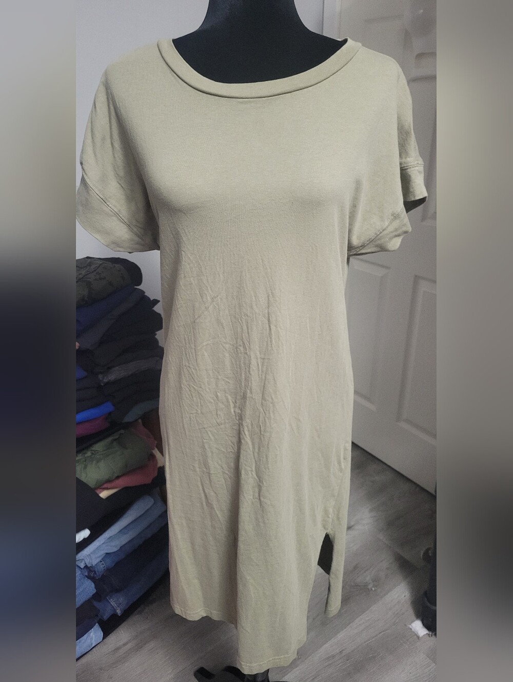 5/$20**Soya Concept XS Banu T-Shirt Dress In Olive Color